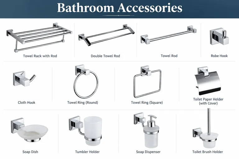 Bathroom Accessories: bath fittings catalogue image from Chennai Traders