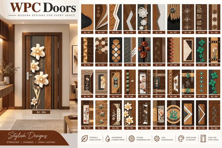 WPC Designer Doors: doors catalogue image from Chennai Traders