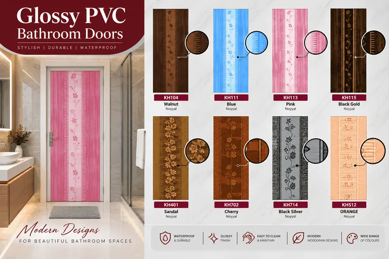 Glossy PVC Bathroom Doors: doors catalogue image from Chennai Traders