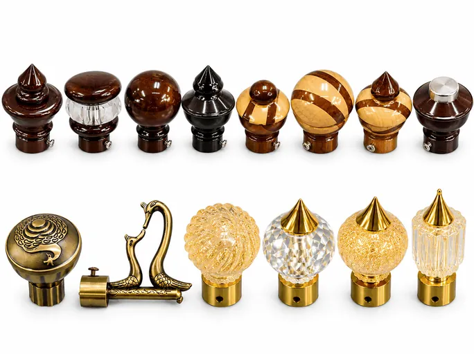 Curtain Rod Finials: home decors catalogue image from Chennai Traders