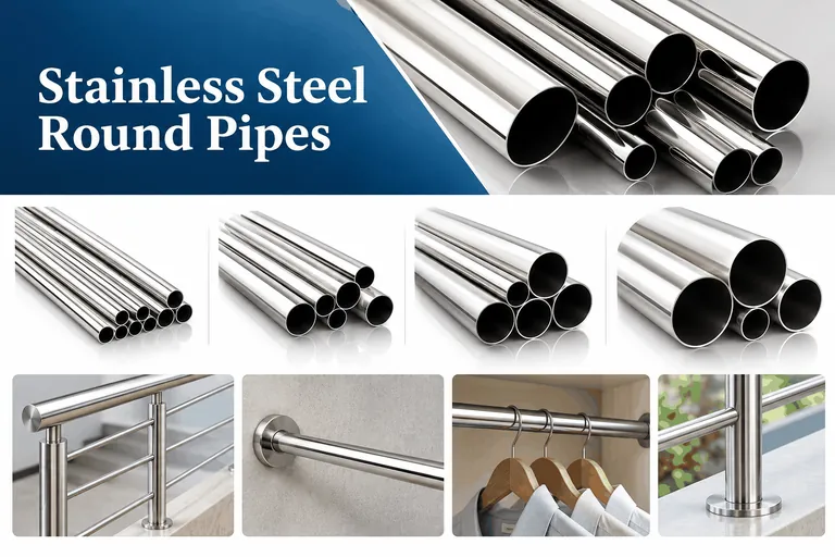 SS Round Pipes: pipes catalogue image from Chennai Traders